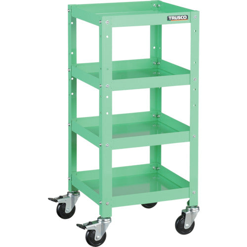 TRUSCO ツールワゴン ラビットワゴン 360X360 ゴム車輪 ヤンググリーン