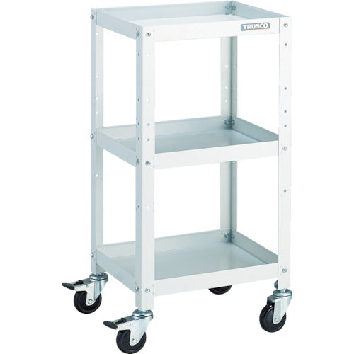 TRUSCO ツールワゴン ラビットワゴン 400X350 ゴム車輪 ホワイト