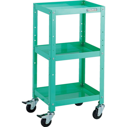 TRUSCO ツールワゴン ラビットワゴン 400X350 ゴム車輪 ヤンググリーン