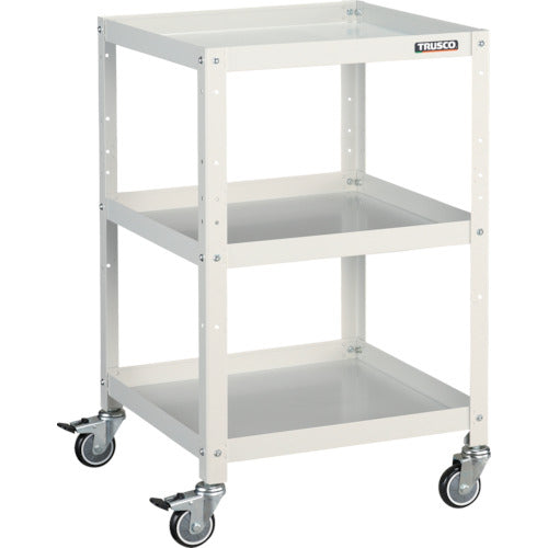 TRUSCO ツールワゴン ラビットワゴン 500X500 ウレタン車輪 ホワイト