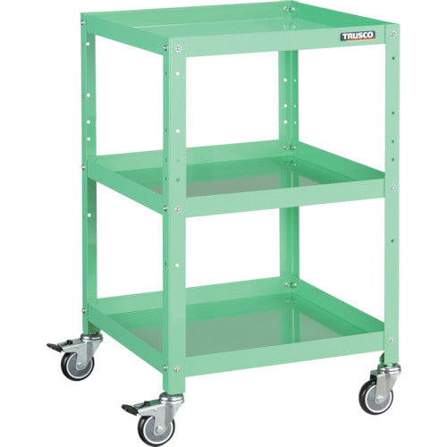 TRUSCO ツールワゴン ラビットワゴン 500X500 ウレタン車輪 ヤンググリーン