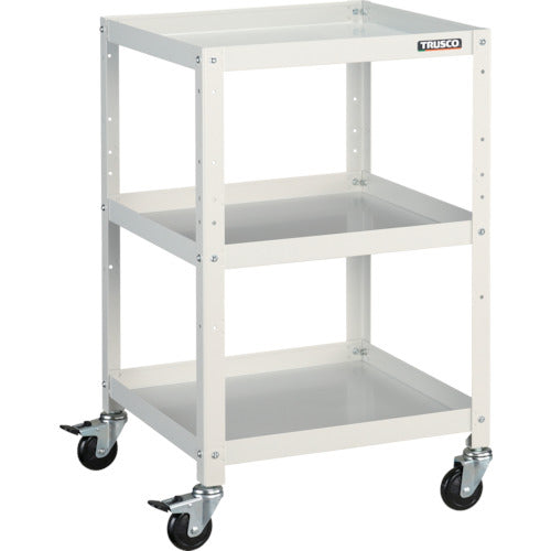 TRUSCO ツールワゴン ラビットワゴン 500X500 ゴム車輪 ホワイト