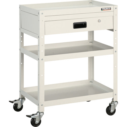 TRUSCO ツールワゴン ラビットワゴン 600X400 引出1段付 ホワイト