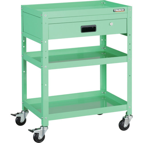 TRUSCO ツールワゴン ラビットワゴン 600X400 引出1段付 ヤンググリーン