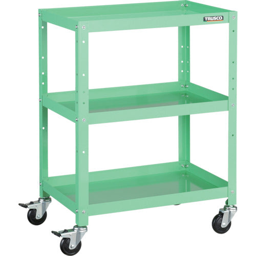 TRUSCO ツールワゴン ラビットワゴン 600X400 ゴム車輪 ヤンググリーン