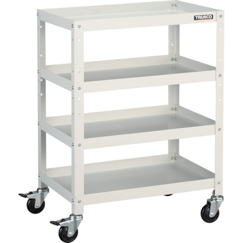 TRUSCO ツールワゴン ラビットワゴン 600X400 ゴム車輪 ホワイト