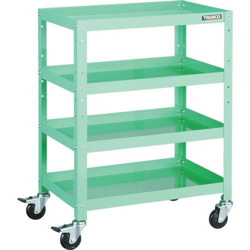 TRUSCO ツールワゴン ラビットワゴン 600X400 ゴム車輪 ヤンググリーン