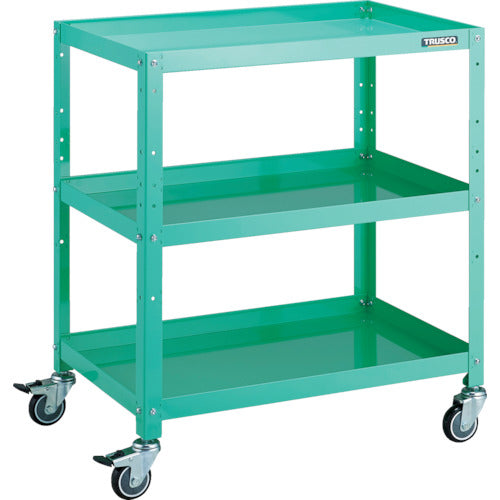 TRUSCO ツールワゴン ラビットワゴン 700X450 ウレタン車輪 ヤンググリーン
