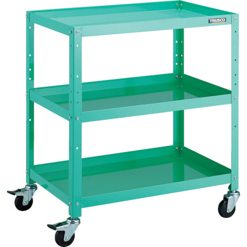 TRUSCO ツールワゴン ラビットワゴン 700X450 ゴム車輪 ヤンググリーン