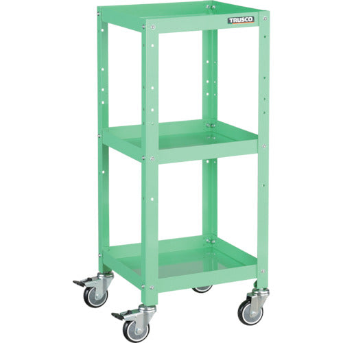 TRUSCO ツールワゴン ラビットワゴン 360X360 ウレタン車輪 ヤンググリーン
