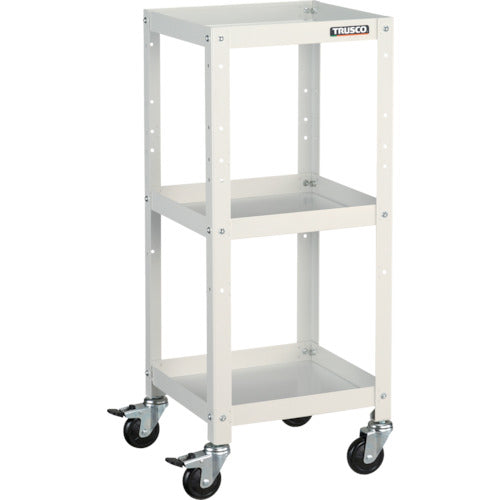 TRUSCO ツールワゴン ラビットワゴン 360X360 ゴム車輪 ホワイト