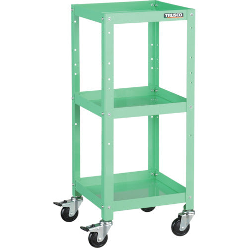 TRUSCO ツールワゴン ラビットワゴン 360X360 ゴム車輪 ヤンググリーン