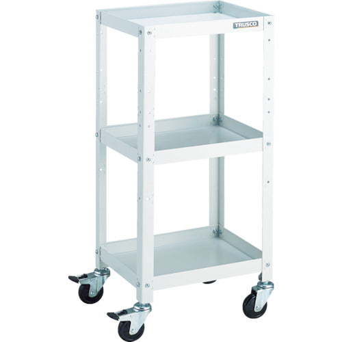 TRUSCO ツールワゴン ラビットワゴン 400X350 ゴム車輪 ホワイト