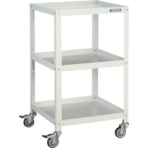 TRUSCO ツールワゴン ラビットワゴン 500X500 ウレタン車輪 ホワイト
