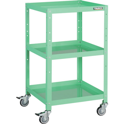 TRUSCO ツールワゴン ラビットワゴン 500X500 ウレタン車輪 ヤンググリーン