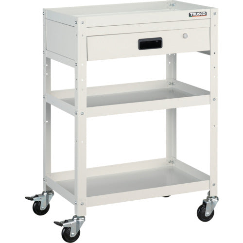 TRUSCO ツールワゴン ラビットワゴン 600X400 引出1段付 ホワイト