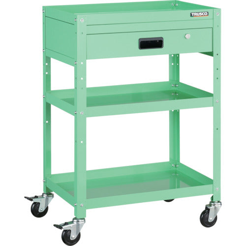 TRUSCO ツールワゴン ラビットワゴン 600X400 引出1段付 ヤンググリーン