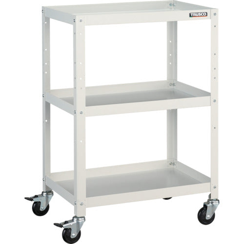 TRUSCO ツールワゴン ラビットワゴン 600X400 ゴム車輪 ホワイト