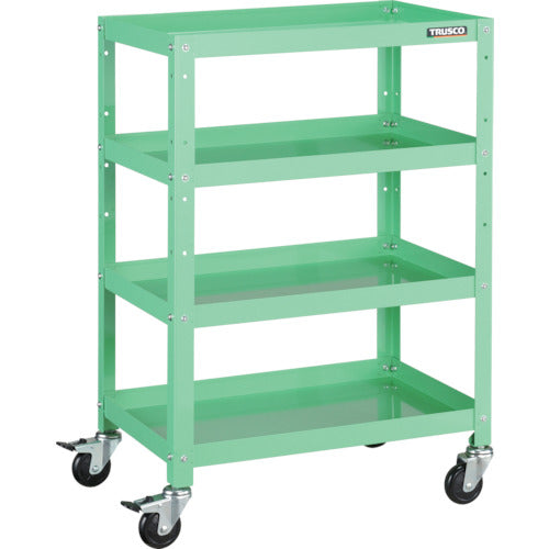 TRUSCO ツールワゴン ラビットワゴン 600X400 ゴム車輪 ヤンググリーン