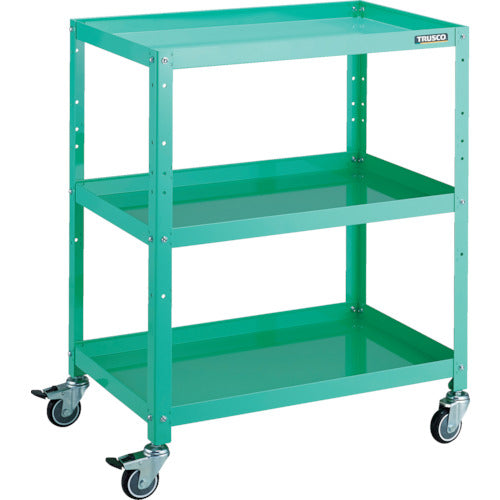 TRUSCO ツールワゴン ラビットワゴン 700X450 ウレタン車輪 ヤンググリーン