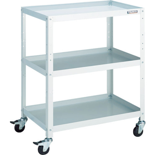 TRUSCO ツールワゴン ラビットワゴン 700X450 ゴム車輪 ホワイト