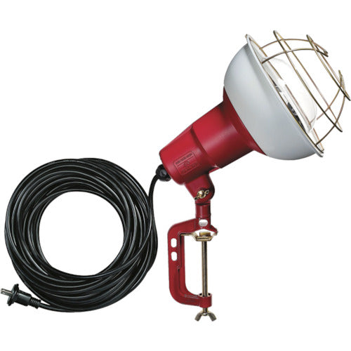 ハタヤ 防雨型作業灯 リフレクターランプ300W 100V電線10m バイス付