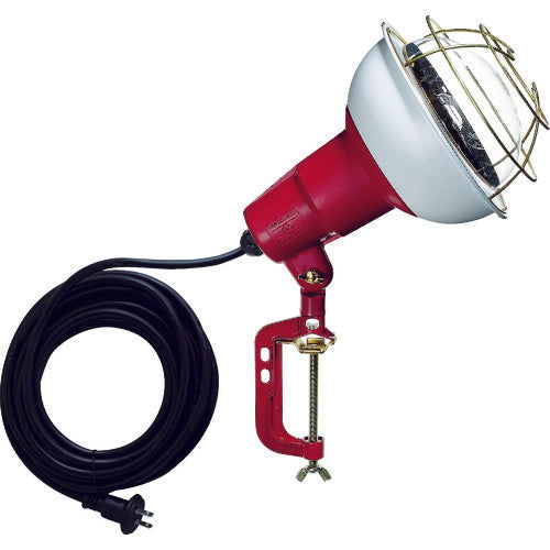 ハタヤ 防雨型作業灯 リフレクターランプ500W 100V電線5m バイス付