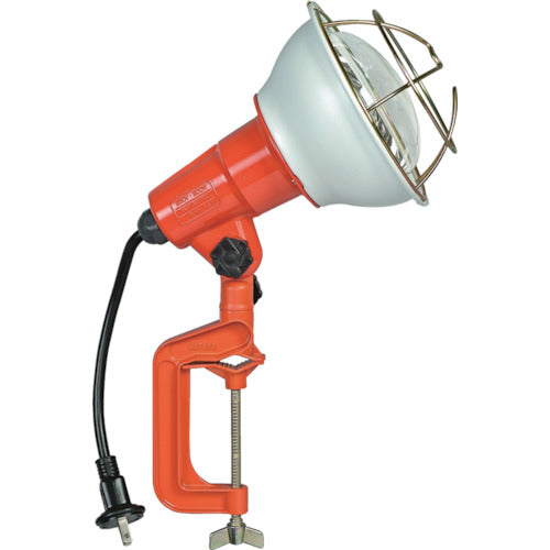 ハタヤ 防雨型作業灯 リフレクターランプ200W 100V電線0.3m バイス付