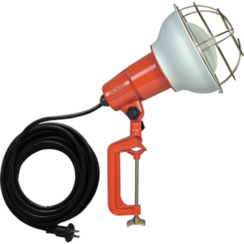 ハタヤ 防雨型作業灯 リフレクターランプ300W 100V電線5m バイス付