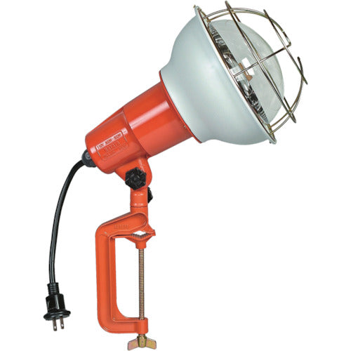 ハタヤ 防雨型作業灯 リフレクターランプ500W 100V電線0.3m バイス付