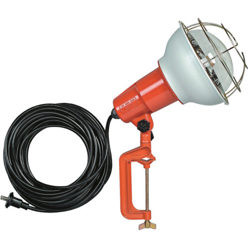 ハタヤ 防雨型作業灯 リフレクターランプ500W 100V電線10m バイス付