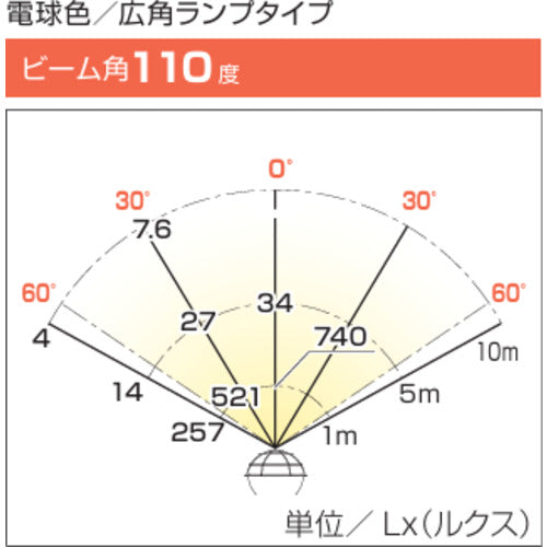 ハタヤ LED作業灯 20W電球色広角タイプ 電線0.3m
