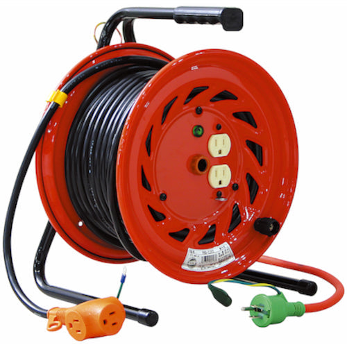 NICHIDO 電工ドラム 100V びっくリール アース付 20m