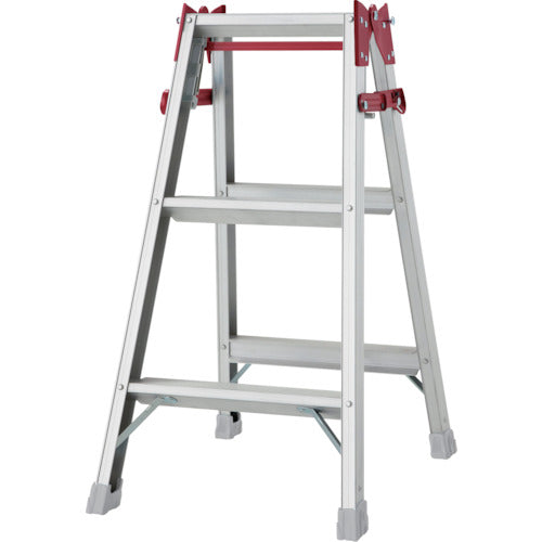 ハセガワ アルミはしご兼用脚立 ステップ幅広タイプ