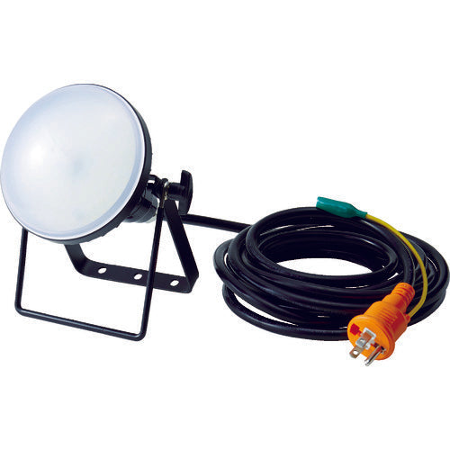 TRUSCO LED投光器 DELKURO 20W 10m アース付 2芯3芯両用タイプ