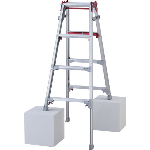 ハセガワ 脚部伸縮脚立 シャガマン 4段(10901)