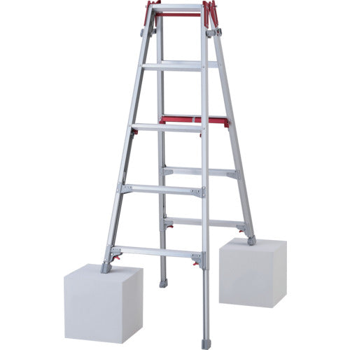 ハセガワ 脚部伸縮脚立 シャガマン 5段(10902)