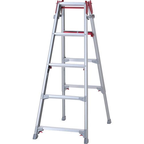 ハセガワ 階段用脚部伸縮式アルミはしご兼用脚立 RYRE型 5段(10893)