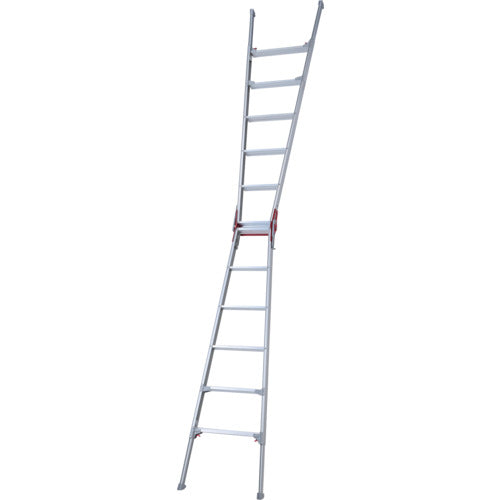 ハセガワ 脚部伸縮式アルミはしご兼用脚立 ワンタッチバー RYZ型 6段(10888)