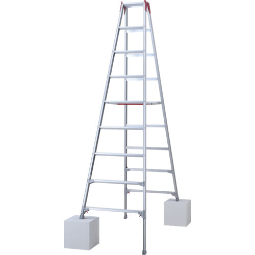 ハセガワ 脚部伸縮式アルミ専用脚立 ワンタッチバー RYZ型 9段(10891)