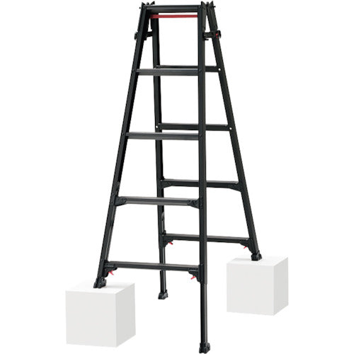 ハセガワ ハシゴ兼用伸縮脚立(ブラックレーベル)RYZB-15