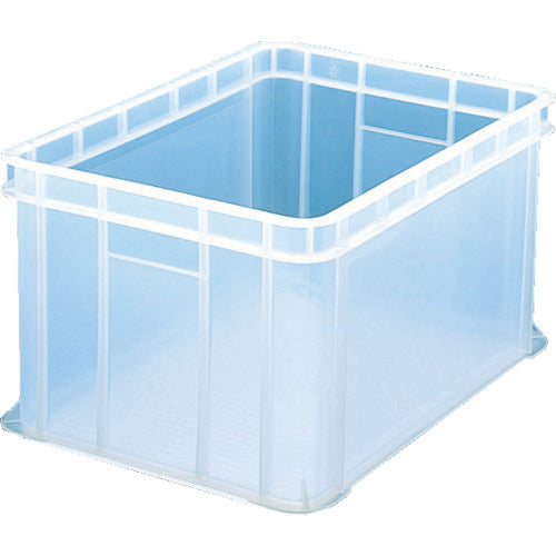 TRUSCO S型透明コンテナ 36L 透明ブルー
