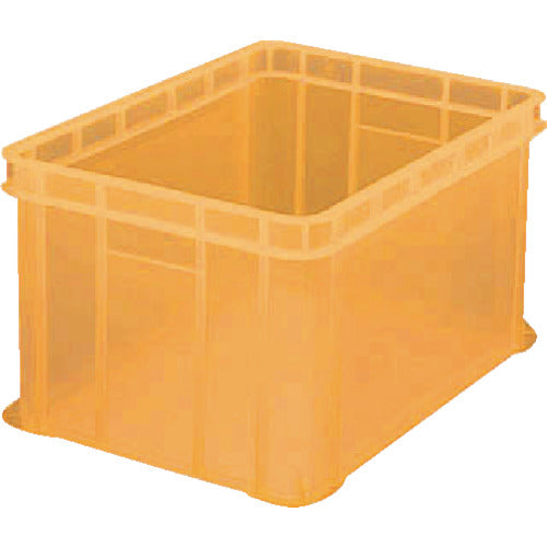 TRUSCO S型透明コンテナ 36L 透明オレンジ