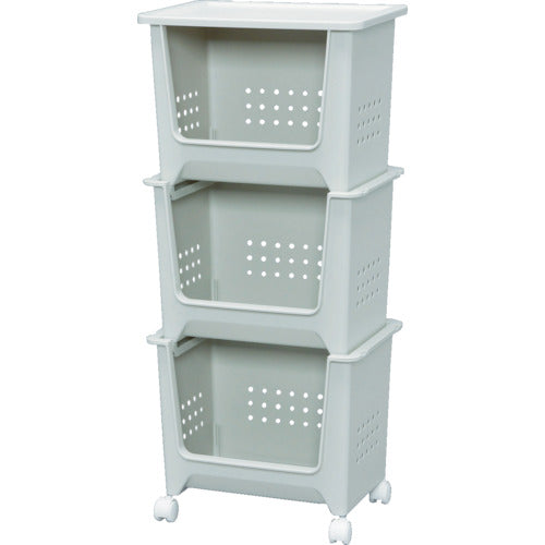 IRIS 267745 スタックバスケット オフホワイト