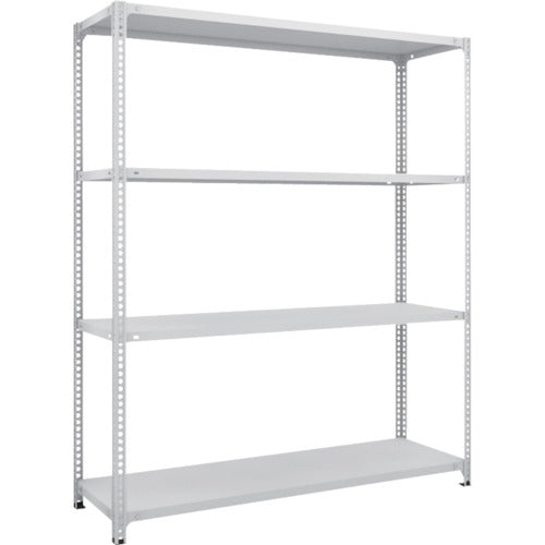 TRUSCO スチールラック SBL型抗菌塗装セミボルトレス軽量棚 W1500XD450XH1800 4段 W色