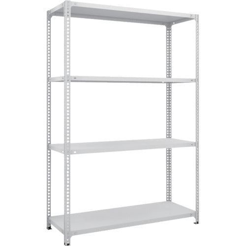 TRUSCO スチールラック SBL型抗菌塗装セミボルトレス軽量棚 W1800XD300XH1800 4段 W色