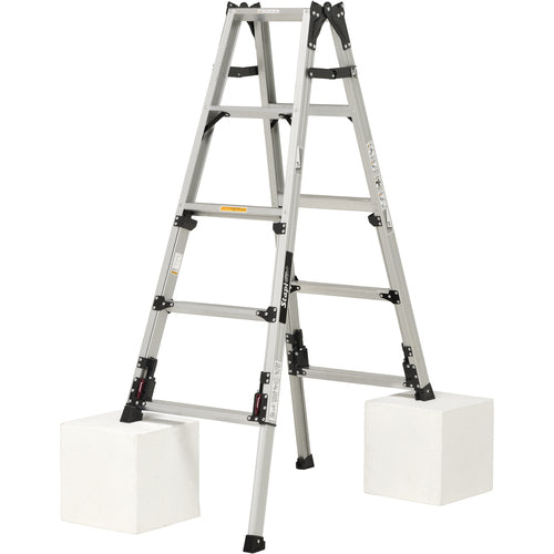 PiCa 上部操作式四脚アジャスト式はしご兼用脚立スタッピーSCN型