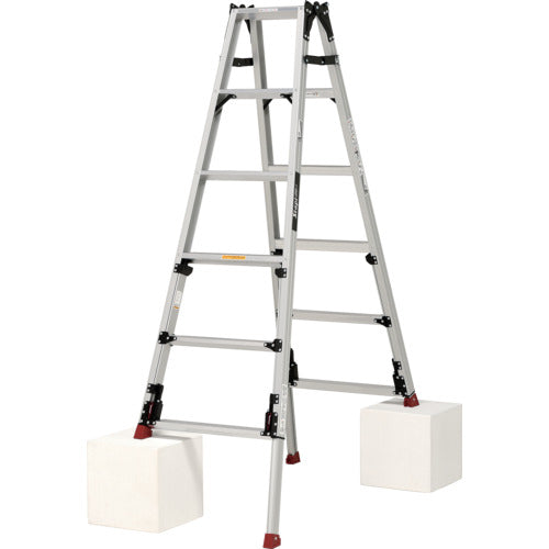 PiCa 上部操作式四脚アジャスト式はしご兼用脚立スタッピーSCN型 ロングスライドタイプ