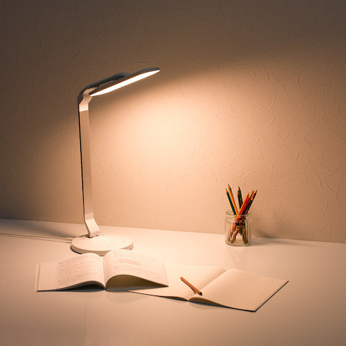 YAZAWA 調光調色USB出力機能付きLEDデスクスタンド