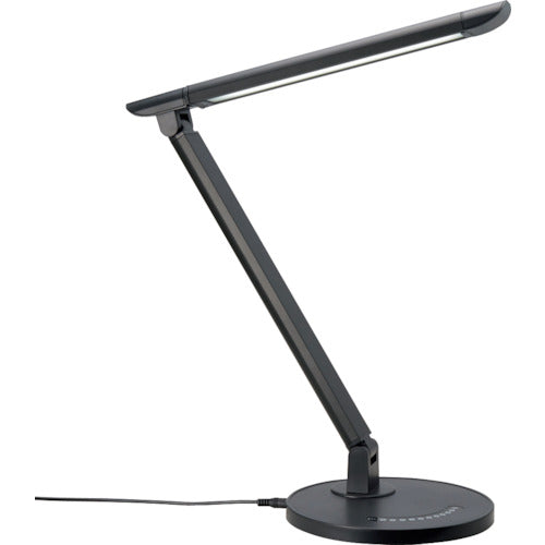 YAZAWA 調光機能付7W白色LEDスタンドライトBK